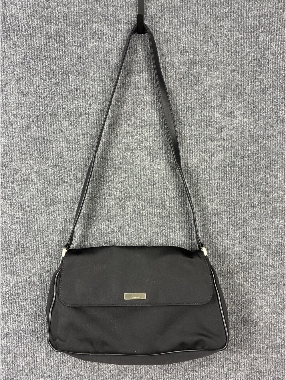 Liz Claiborne Black Multicompartment Polyester Shoulder Bag Pocketbook Purse